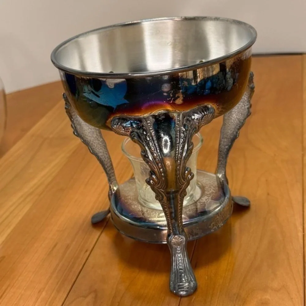 Vintage Leonard Silverplate Coffee Pot – Glass Insert Carafe w/ Ornate Handle